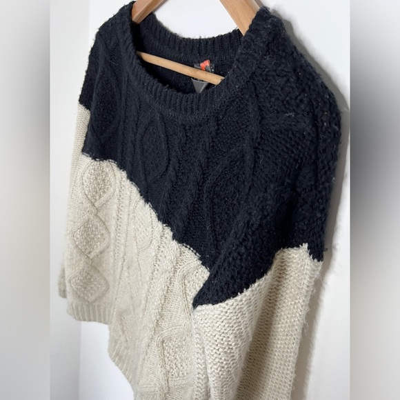 Le Temps Des Cerises Womens Colourblock Cable Knit Cozy Sweater Small - Picture 7 of 11